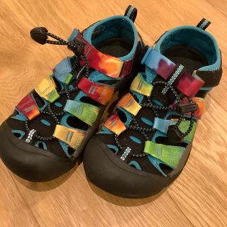 キーン(KEEN)のKEEN キッズ ニューポート H2Rainbow Tie Dye 20cm(サンダル)