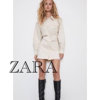 ザラ(ZARA)の5/9までSALE★ZARA ポケット付きワンピース(ミニワンピース)