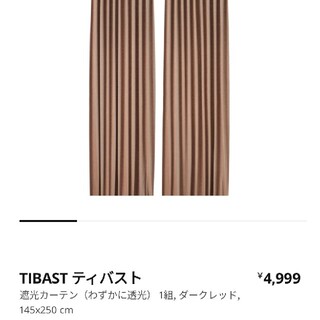 イケア(IKEA)のなすび様専用★IKEA　TIVASTカーテン　145×250cm(カーテン)
