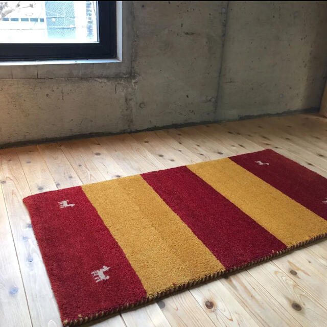 ウールギャべ 手織り 70×133cm キッチンマットサイズ 新品未使用 - www