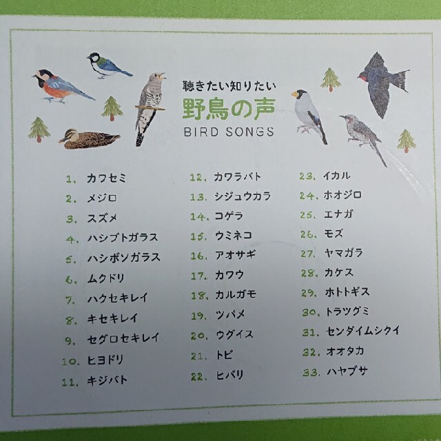 BE-PALふろく 野鳥の声 CD エンタメ/ホビーのCD(その他)の商品写真