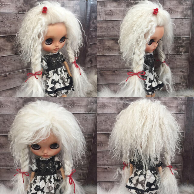 blythe_ブルートップネイビー✨w-069チベットラムフルスキンウィッグ