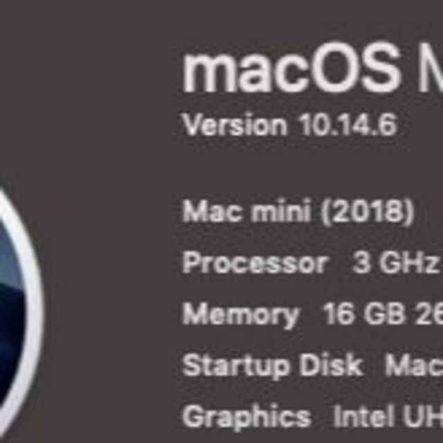 Apple(アップル)のMac mini 2018 i5 6コア 3GHz 16GB 256GB グレー スマホ/家電/カメラのPC/タブレット(デスクトップ型PC)の商品写真