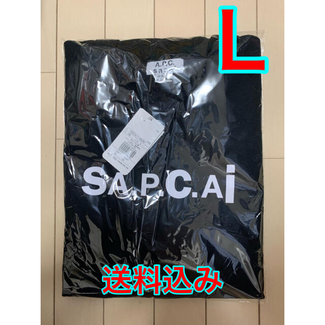 定価以下 sacai × A.P.C.  コラボTシャツ　黒　L 新品　サカイ