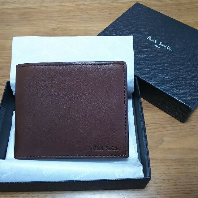 【未使用】ポールスミス 財布 二つ折り レザー ブラウン Paul Smith