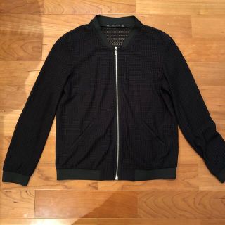 ザラ(ZARA)のZARA ザラ　レース　カーディガン　パーカー　ジップアップ　黒(パーカー)