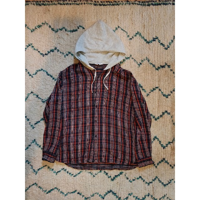 UNUSED　アンユーズド　hood check shirt. 　US1855