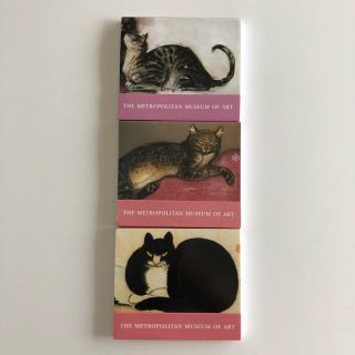 メトロポリタン美術館　猫メモ帳 3冊セット(ノート/メモ帳/ふせん)