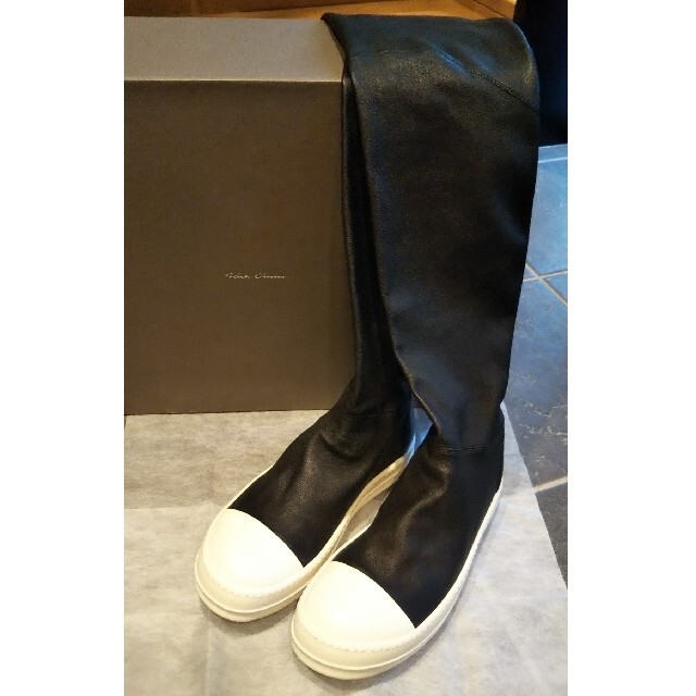 Rick Owens - リックオウエンス ストレッチレザー ニーハイブーツ 37 1