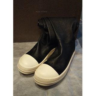 リックオウエンス(Rick Owens)のリックオウエンス  ストレッチレザー ニーハイブーツ 37 1/2(ブーツ)