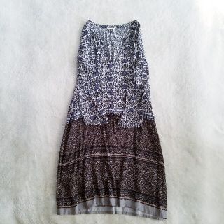 ニコアンド(niko and...)の[niko and…] damask print tunic one-piece(ひざ丈ワンピース)