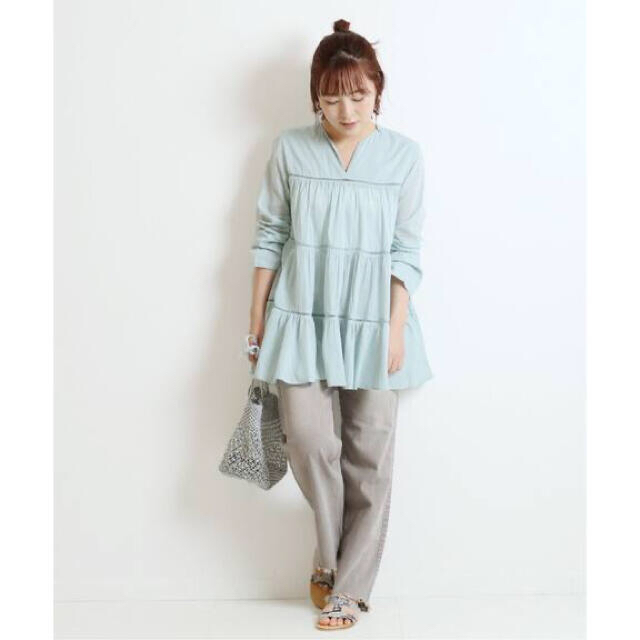 SLOBE IENA(スローブイエナ)の 【ヌキテパ】COTTON VOILEティアードブラウス レディースのトップス(シャツ/ブラウス(長袖/七分))の商品写真