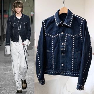 ドリスヴァンノッテン(DRIES VAN NOTEN)の18FW Dries Van Noten スタッズ デニムジャケット(Gジャン/デニムジャケット)