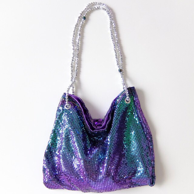 keystone Shine bag Aurora purple×White