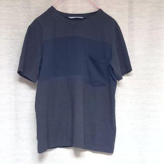 ブルネロクチネリ(BRUNELLO CUCINELLI)のファビアナフィリッピ　チャコール×ネイビー　半袖　異素材　カットソー(Tシャツ(半袖/袖なし))