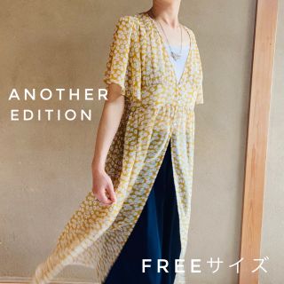 アナザーエディション(ANOTHER EDITION)のAnother Edition/花柄のガウン/黄色・オレンジ(カーディガン)