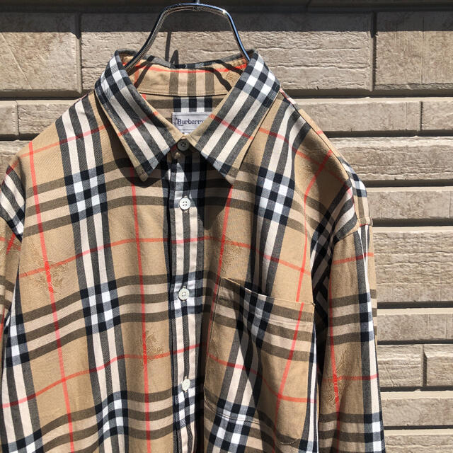 BURBERRY(バーバリー)の美品 BURBERRYS 透かし シャドーホース ノバチェックシャツ ネルシャツ メンズのトップス(シャツ)の商品写真