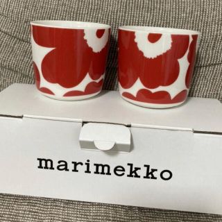 マリメッコ(marimekko)のagnes様専用marimekko ラテマグ ウニッコ レッドandロッキ(グラス/カップ)