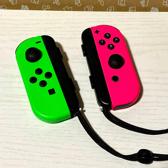 Nintendoスイッチ、ジョイコンネオンピンクネオングリーンのジャンクです