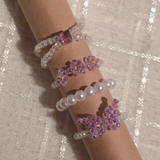 韓国 ビーズリング ハンドメイド εïз ❤︎.*(リング)