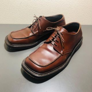 プラダ(PRADA)の希少 レア PRADA square toe shoes / brown(その他)