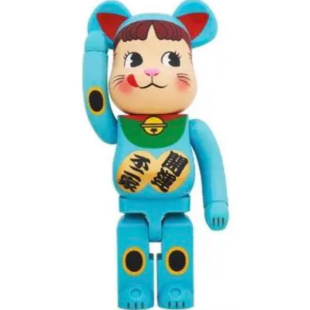 【新品未使用】BE@RBRICK 招き猫 ペコちゃん 青蓄光 1000％