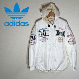 アディダス(adidas)のadidas デサント　アディダス　ナイロンジャケット　ボア×キルト(ブルゾン)