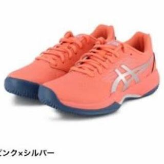 アシックス(asics)のアシックス　テニスシューズ　オムニクレー　ピンク24.0美品(シューズ)