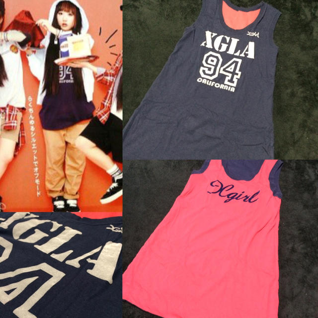 X-girl(エックスガール)の【AYAMO氏着用】XGIRL REVERSIBLE TANK DRESS レディースのワンピース(ミニワンピース)の商品写真