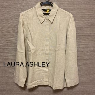 ローラアシュレイ(LAURA ASHLEY)の【ローラアシュレイ】麻100%シャツ/ブラウス【Lサイズ】(シャツ/ブラウス(長袖/七分))