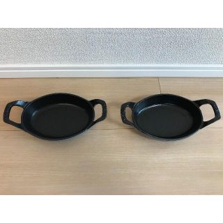 ストウブ(STAUB)のSTAUB オーバルディッシュ グレー(鍋/フライパン)