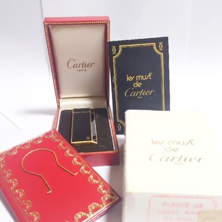 カルティエ(Cartier)の【中古品】les must de Cartier(カルティエ) ガスライター 黒(タバコグッズ)