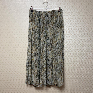 コムサデモード(COMME CA DU MODE)の⭕️美品/ リバーシブル⭕️コムサデモード⭕️花柄ブラウンロングスカート(ロングスカート)