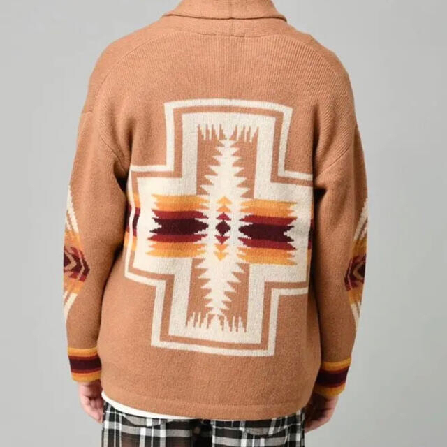 PENDLETON(ペンドルトン)の新品 ペンドルトン コンチョ カーディガン M ベージュ ニット セーター 茶色 メンズのトップス(カーディガン)の商品写真