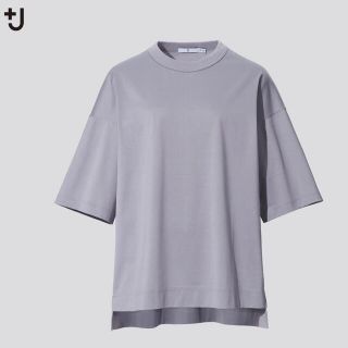 ユニクロ(UNIQLO)のスーピマコットン オーバーサイズT ユニクロ プラスジェイ +J グレー S(Tシャツ(半袖/袖なし))