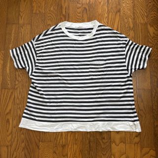 ムジルシリョウヒン(MUJI (無印良品))のsabbatum ベーシック天竺ボーダーヘム切替ポケットTシャツ(Tシャツ(半袖/袖なし))