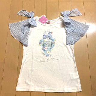 メゾピアノジュニア(mezzo piano junior)のメゾピアノ Jr 150【新品】♡リボン♡(Tシャツ/カットソー)