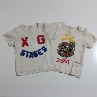 エックスガールステージス(X-girl Stages)のx-girlstages Tシャツ  2枚セット 90cm(Tシャツ/カットソー)