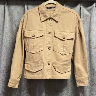 ザラ(ZARA)の美品♡ ZARA ザラ デニムジャケット Gジャン ベージュ オーバーサイズ (ブルゾン)