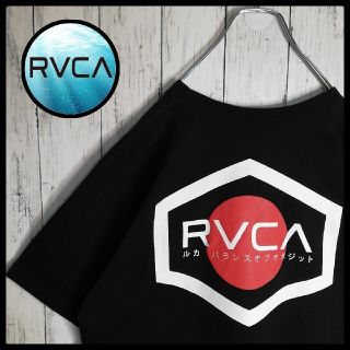 ルーカ(RVCA)の【希少デザイン】RVCA　日の丸ロゴ　バックプリント　クルーネックTシャツ　美品(Tシャツ/カットソー(半袖/袖なし))