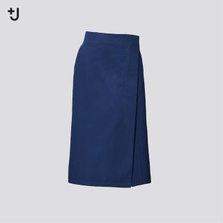 ユニクロ(UNIQLO)のUNIQLO×JIL SANDER コットンリネンラップスカート_size_67(ひざ丈スカート)