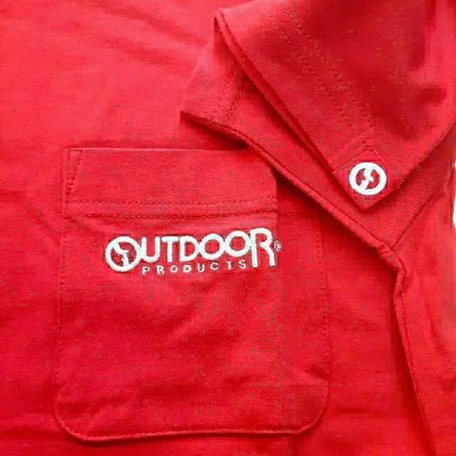 OUTDOOR(アウトドア)の新品 OUTDOOR アウトドア　ポケット付きレッド Tシャツ　Mサイズ メンズのトップス(Tシャツ/カットソー(半袖/袖なし))の商品写真