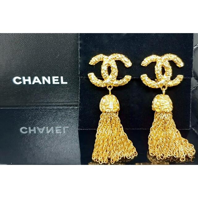 65cm横幅《超激レア 極美品 CHANEL フリンジ イヤリング 93A ヴィンテージ》