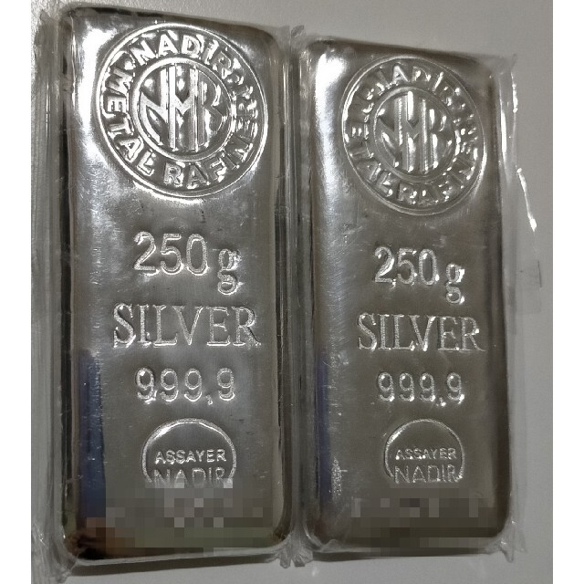 2021年3月購入 250g 銀 地金 インゴット 999.9美術品/アンティーク