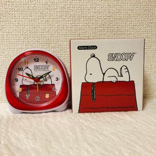 スヌーピー(SNOOPY)のスヌーピー　おにぎり型クロック＋ホチキス専用(置時計)