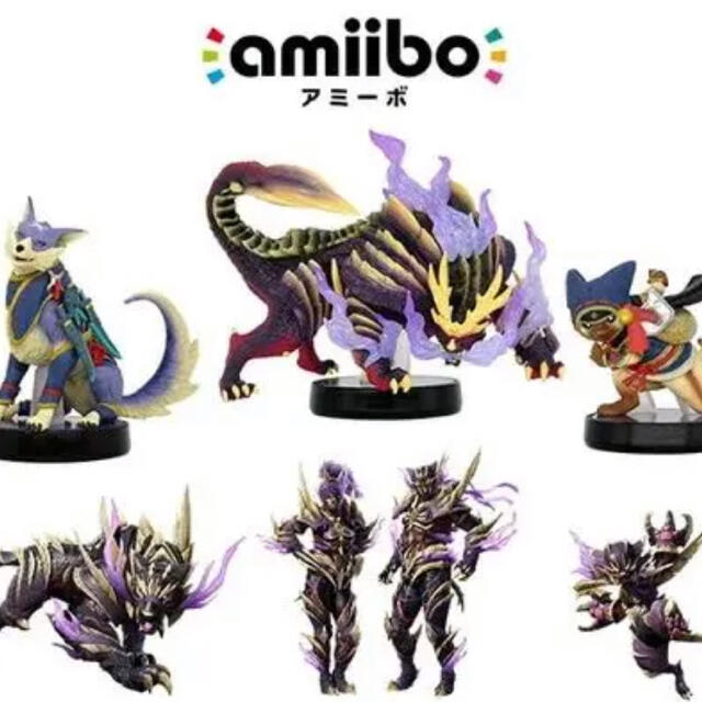 スイッチ　モンスターハンター ライズ amiibo アミーボ 3体セット！！