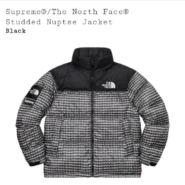 Supreme - M Supreme north face studded nuptse 黒