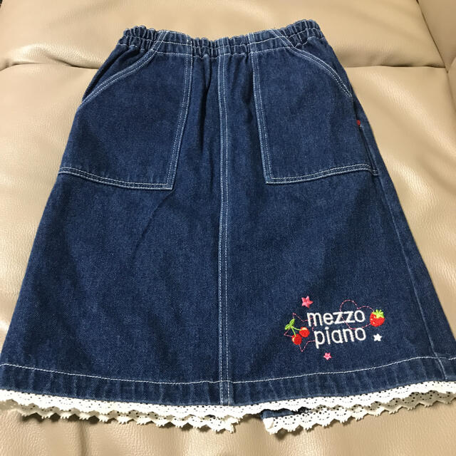 mezzo piano(メゾピアノ)のmezzo piano  デニムスカート  110 キッズ/ベビー/マタニティのキッズ服女の子用(90cm~)(スカート)の商品写真