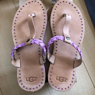 アグ(UGG)のugg サイズ5 パープル サンダル(サンダル)