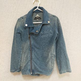 デニムライダース ジャケット 100 子供服 キッズ アウター 上着(ジャケット/上着)